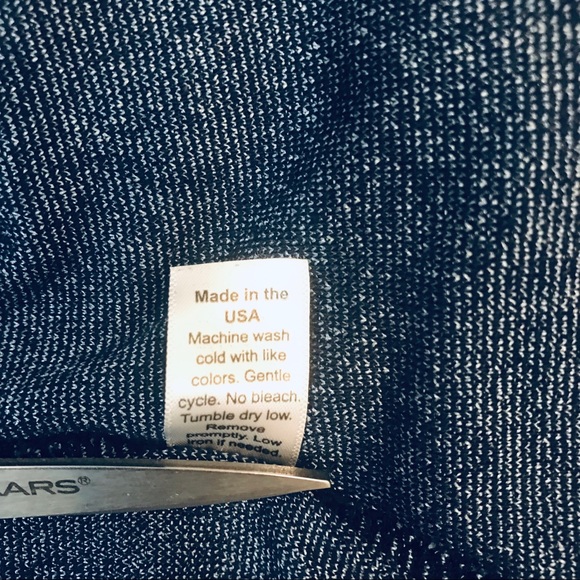 Michael Stars Metallic Blue Cowl Neck Long Sleeve Top One Size - Picture 5 of 8